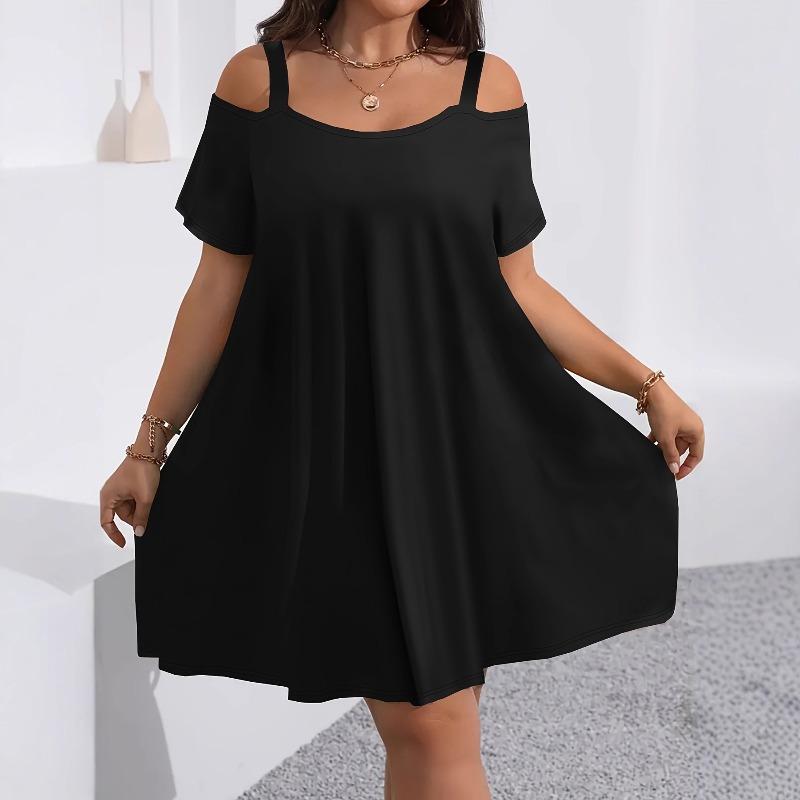 Independent station summer explosion temperament elegant and comfortable solid color dress