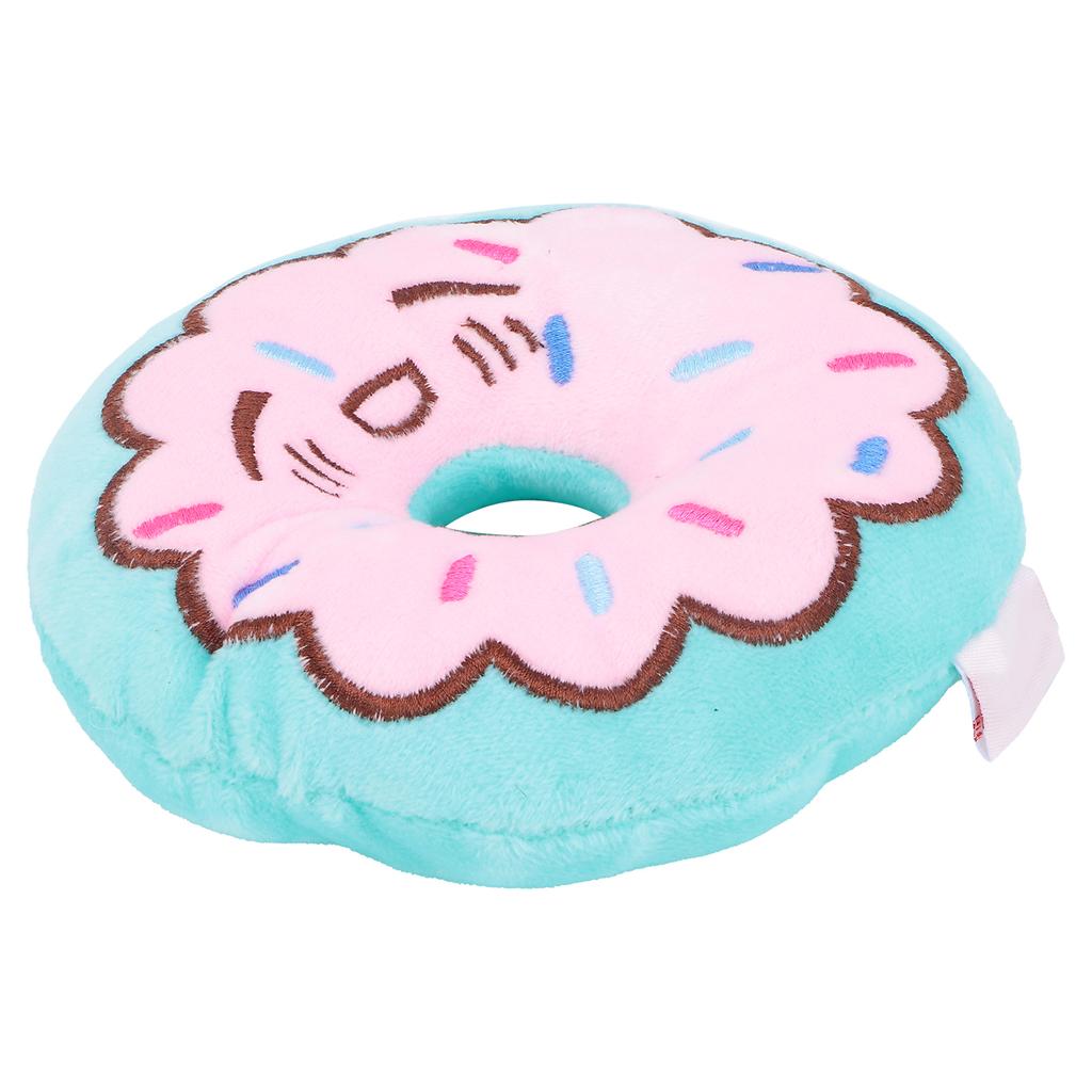 Dog Squeaky Toy Stuffed Bite Resistant Donuts Pet Toy Soft Plush Toy for Dogs PetsBlue