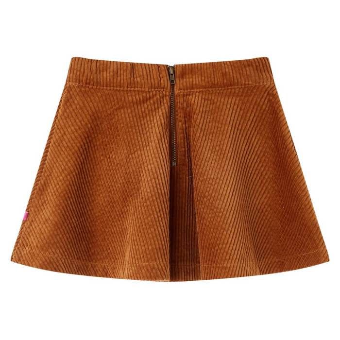 Corduroy Skirt with Pockets for Children Cognac 92/104/116/128/140