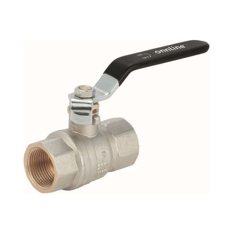 Ball Valve DN25, PN40, Female-female Thread 1 Inch, with Steel Lever, Gland