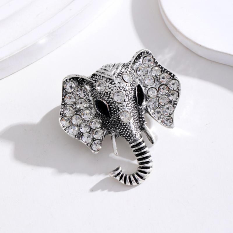 

Retro Personalized Animal Alloy Elephant Brooches For Women Clothing Coat Jewelry Accessries Gifts