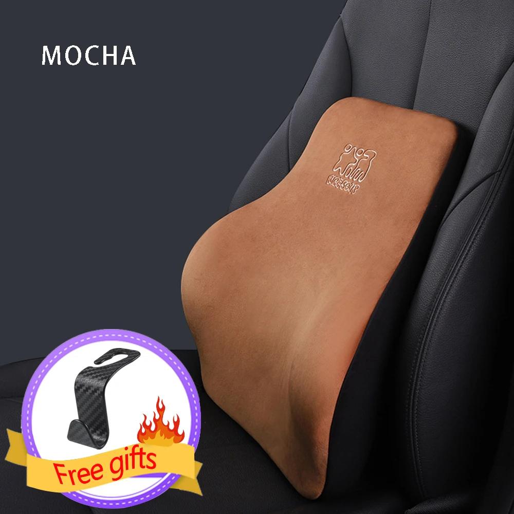 Car Neck Pillow Protective Lumbar Back Support Breathable Memory Foam Car Headrest Cushion Relieve Stress Car Interior Accessori