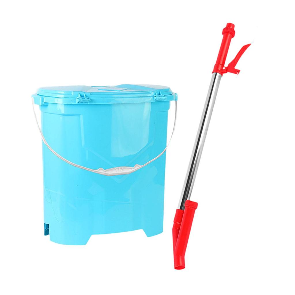 Back Carrying Manual Fertilizer Spreader Ergonomic Design for Agricultural Use Multifunctional 18.1x7.8x18.5inch 25L Capacity