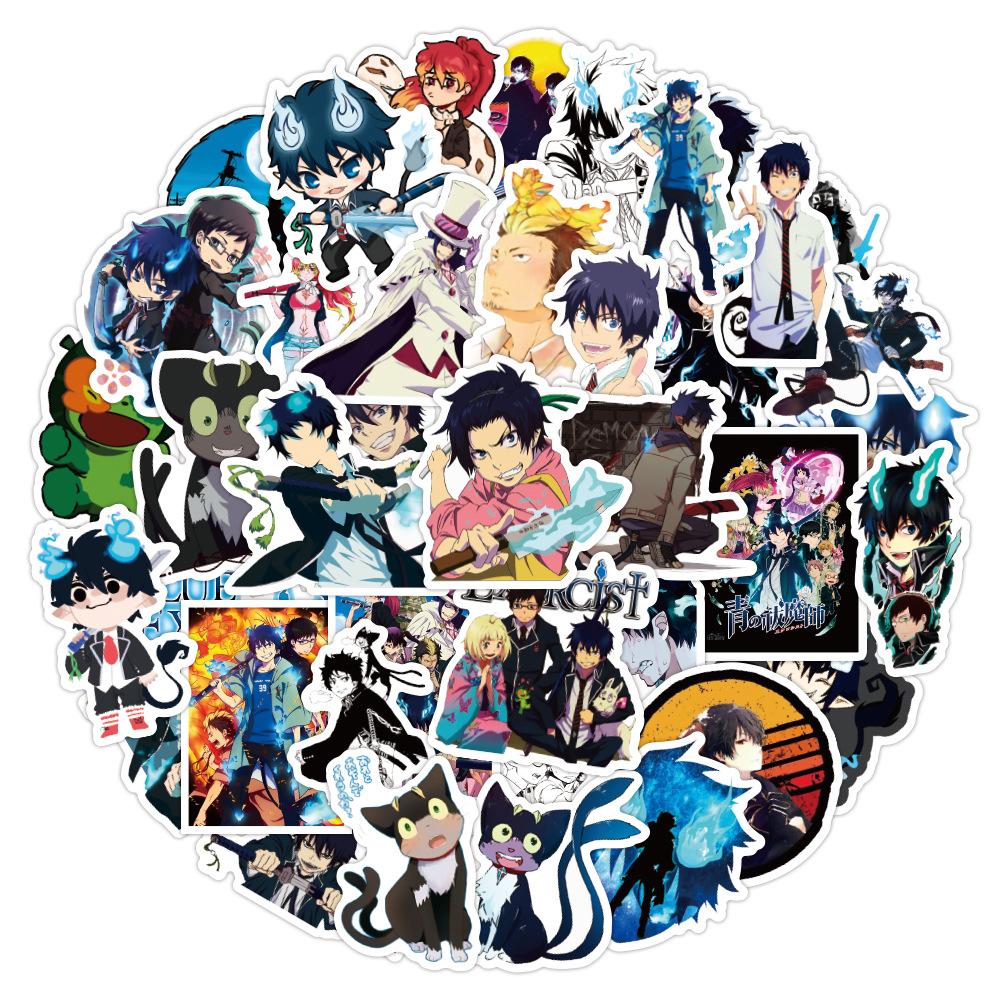 10 30 50pcs Blue Exorcist Anime Cartoon Graffiti Sticker Manga Kids Toys Christmas Gift Phone Diy Laptop Decal Stickers