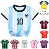 Kids Soccer Print Loose Fit Crewneck Short Sleeve T-Shirt for Casual Wear