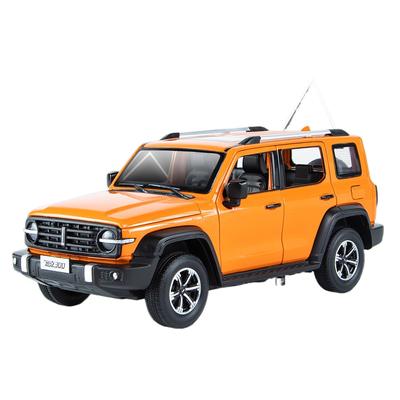 1/24 Tank 300 Explorer Legering Automodel Hoge Simulatie Gegoten Metaal Speelgoed Voertuigen Model Geluid en Licht Collectie Kinderen Cadeau