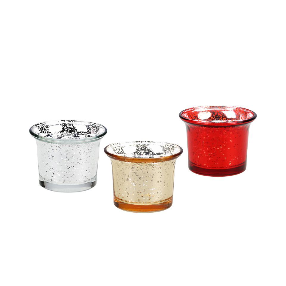 Starry Sky Electroplated Glass Candle Holder for Festive Gatherings and Parties
