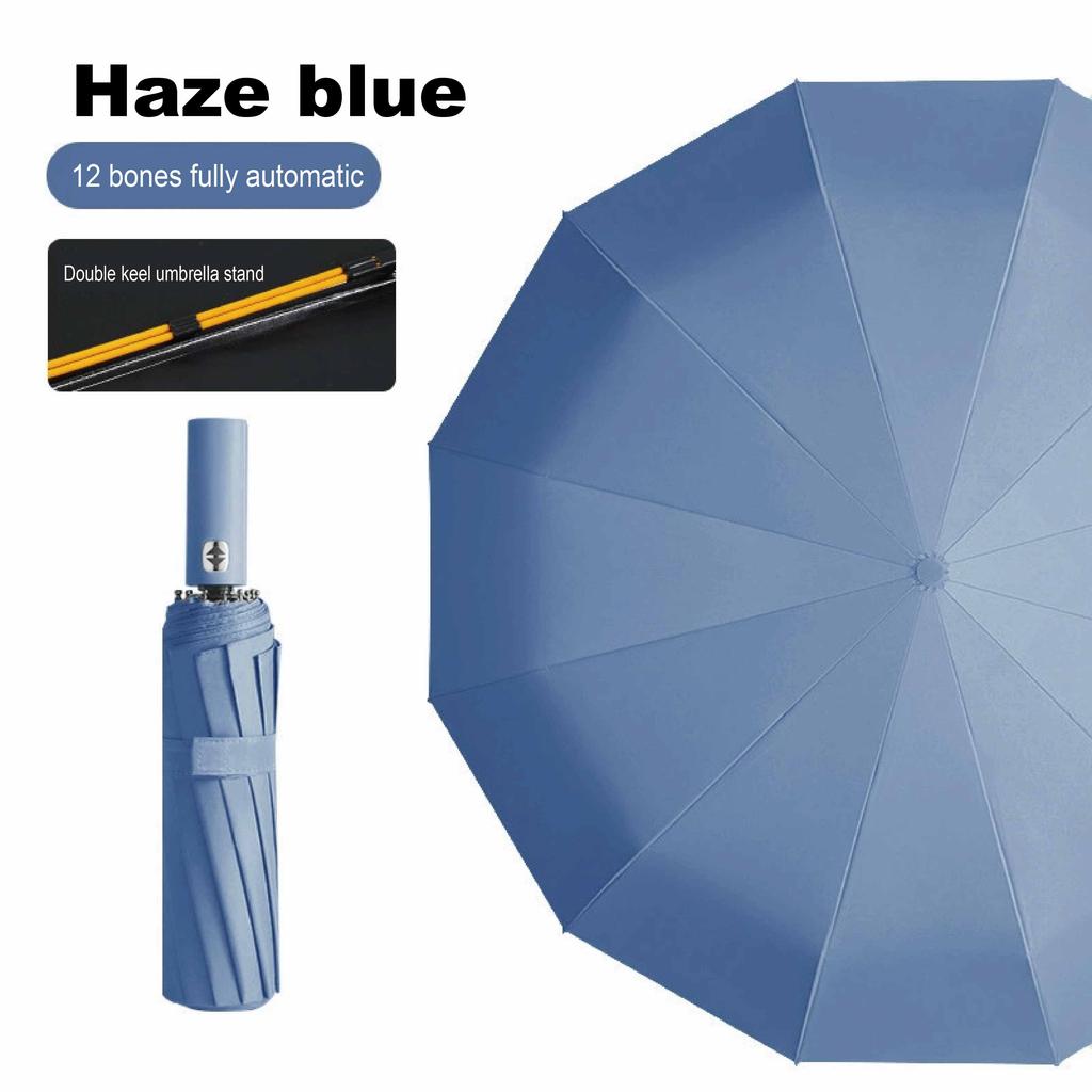 24 Fracture Umbrella, Sun And Rain Dual-Purpose Fully Automatic Umbrella, High-End Sense, Men'S Vinyl Sunshade, Sun Protecti