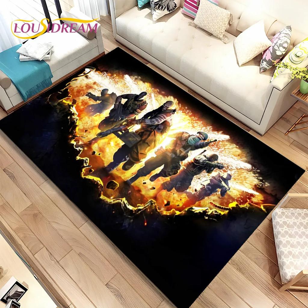 CS GO,Game Gamer,Counter Strike Area Rug,Carpet Rug for Home Living Room Children Bedroom Sofa Doormat Decor,Non-slip Floor Mat