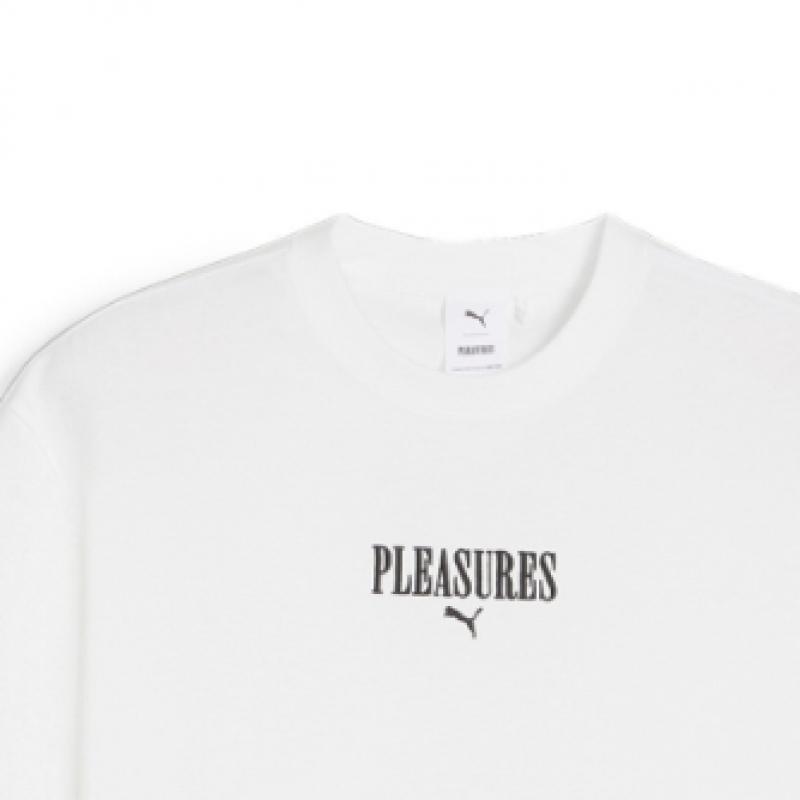 Puma Puma X Pleasures Graphic Short Sleeve Tee   White  624096 02