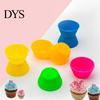 Round Cake Mold 6Pcs Silicone Muffin Egg Tart Baking Cups Non-Stick Food-Grade for Oven Microwave & Freezer Easy-Release Reusable Cupcakes Bread Cream