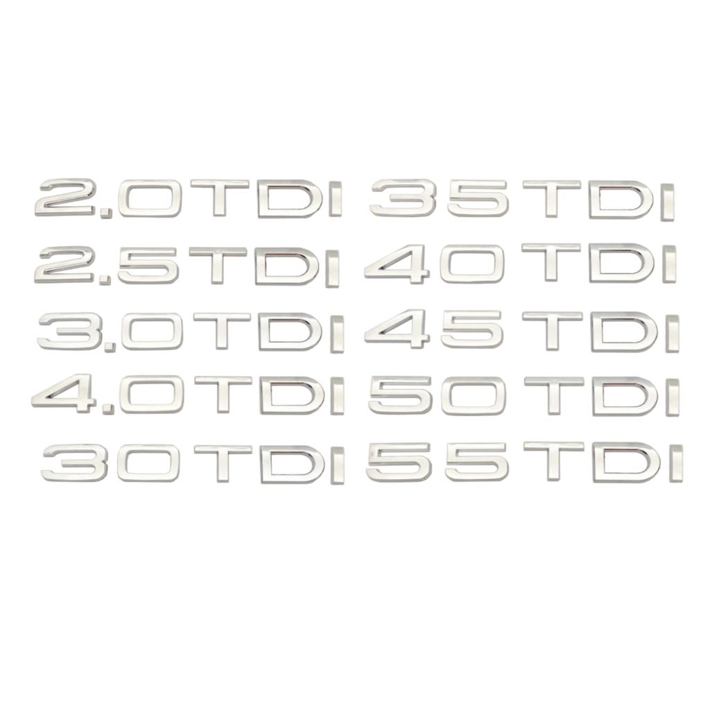 Cromo Argento ABS Numeri Lettere Q2 Q3 Q4 Q5 Q6 Q7 Q8 TDI TFSI 2.0T Emblema Per Audi Serie Q Auto Parafango Bagagliaio Logo Posteriore Adesivo