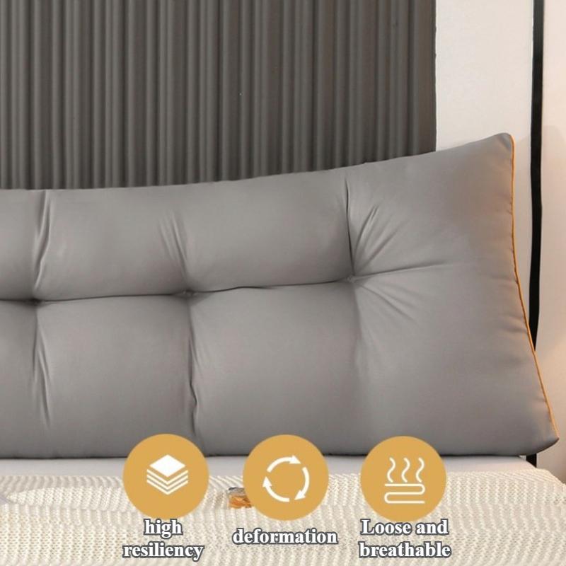 1pc Triangular Headboard Pillow Daybed Wedge Pillow with Side Pockets,Bolster Backrest Support Cushion for Twin/Queen/King Beds