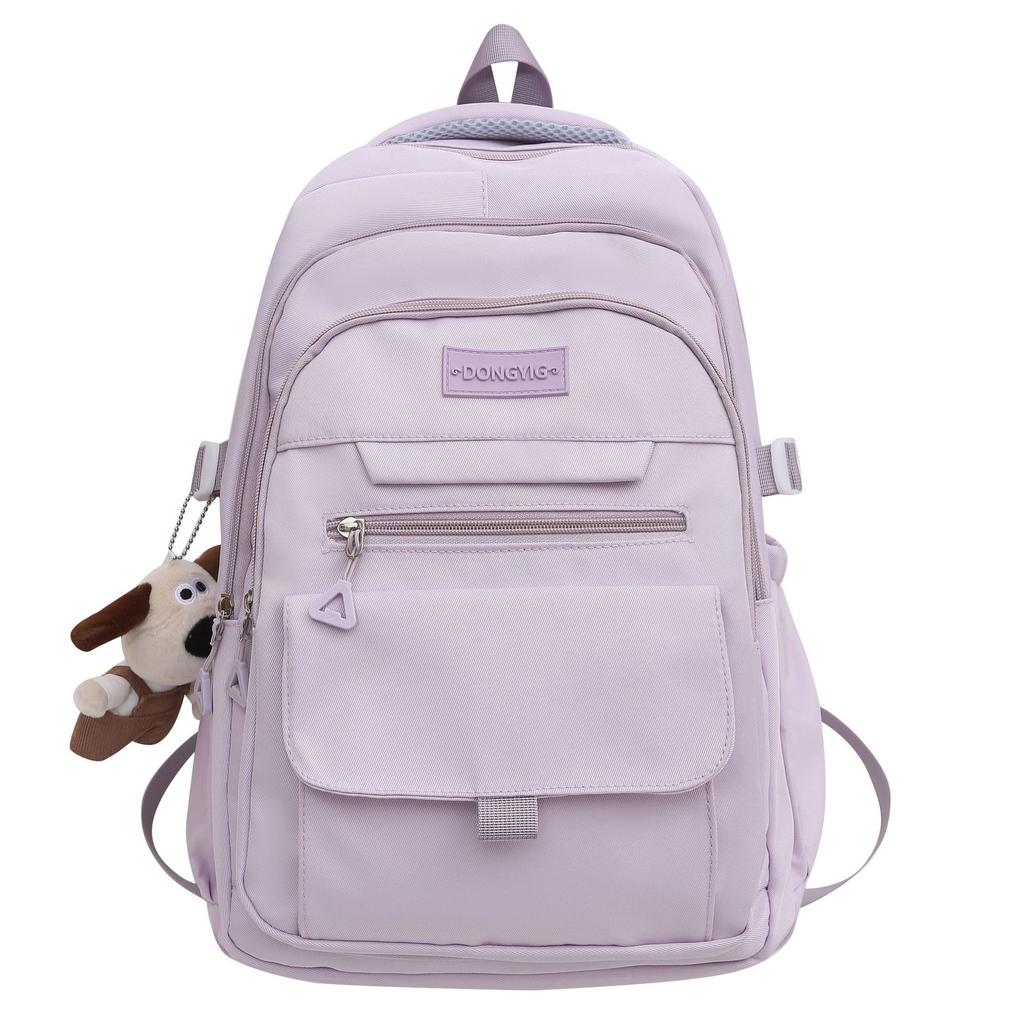 Schoolbag Mori student bag female Korean version casual versatile junior high school student high school student backpack simple solid color large