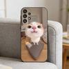 C- Cat Pet Phone Case For Samsung S25,24,23,22,30,21,10,9,Ultra,Plus,Lite Soft Black Case