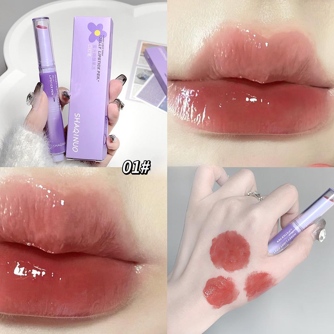 

Желеобразная помада, увлажняющая, зеркально-глянцевая, пухлые губы, отбеливающая стойкая помада для макияжа для женщин