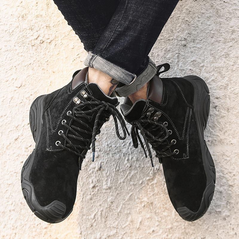 2024 foreign trade explosion autumn and winter new men's thick-soled outdoor leisure leather suede Martin boots