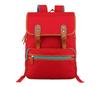 Schoolbag New Fashionable Korean Version Student Schoolbag Solid Color Neutral Oxford Cloth PU Splicing Double Shoulder Schoolbag Computer Bag