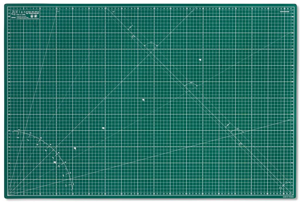 Elan Cutter Mat Handicraft Supplies Double Sided A1 90 X 60cm Green Cutting Mat for Home and Commercial Use