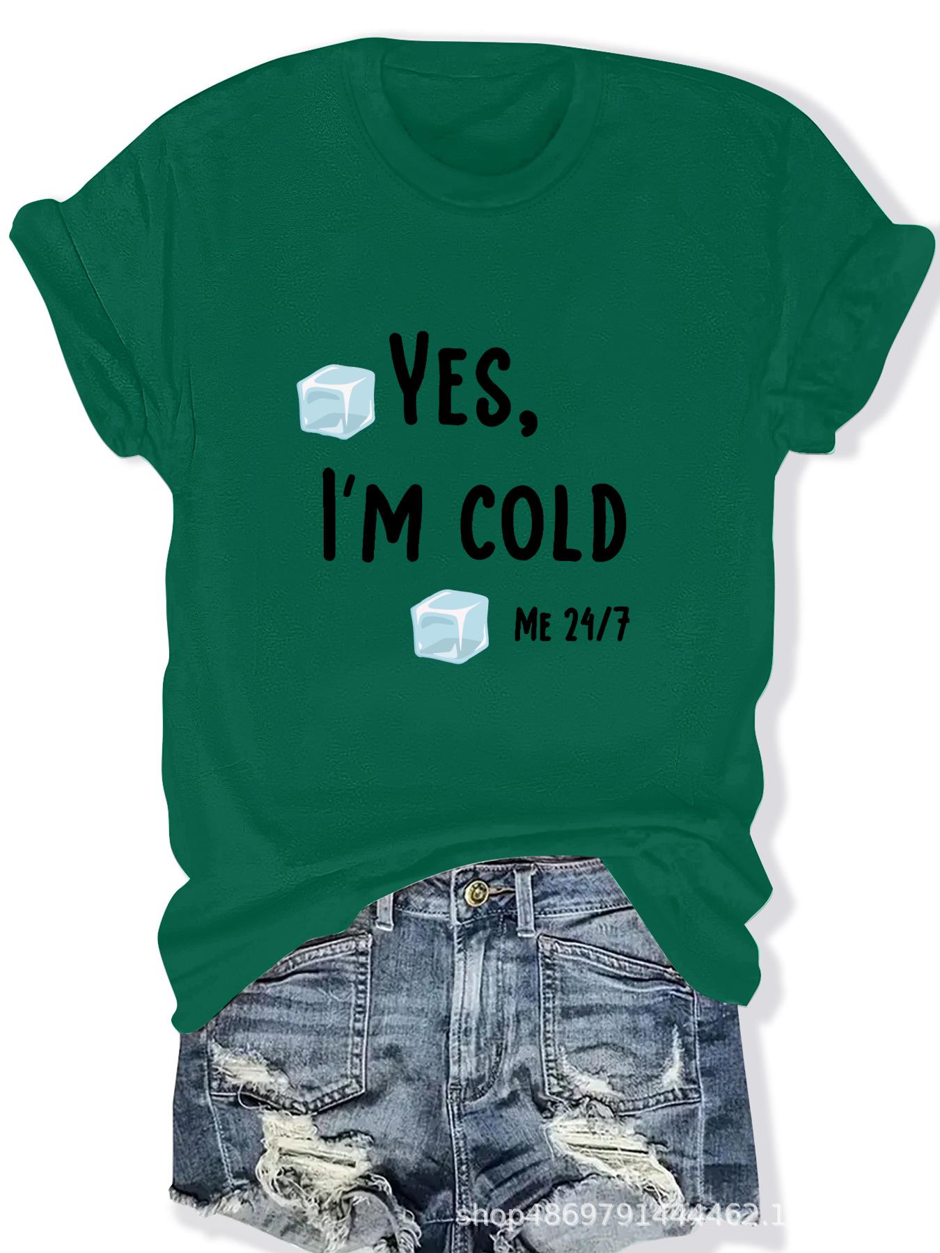 

Женская футболка с круглым вырезом в стиле кросс-бордерной моды Extra Large зелёный