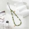 Cute Acrylic Wristband Mobile Phone Strap Five-Pointed Star Keychain Phone Bead Charm Straps Beaded Lanyard Decorative
