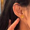 Women Jewelry Set Brushed Sugar Cube Ring Sparkling Crystal Necklace Light Luxury Floral Hollow Earrings