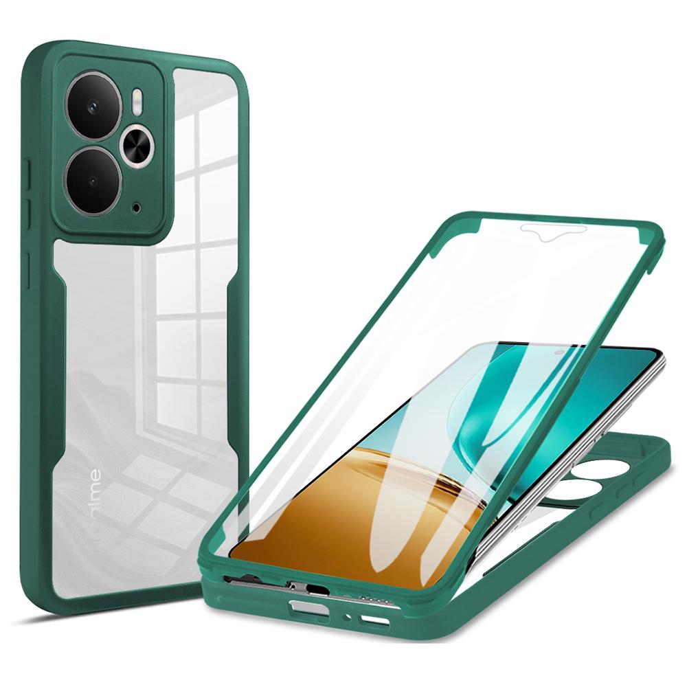 For Realme 14 5G Case Acrylic+TPU Clear Phone Cover with PET Screen Film