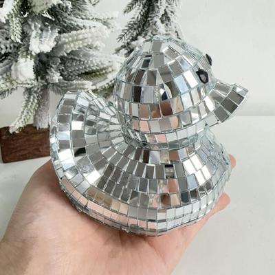 Creative Disco Ball Decor Reflective Duck Shape Glass Mirror Mirror Disco Balls Portable Hanging Disco Ball