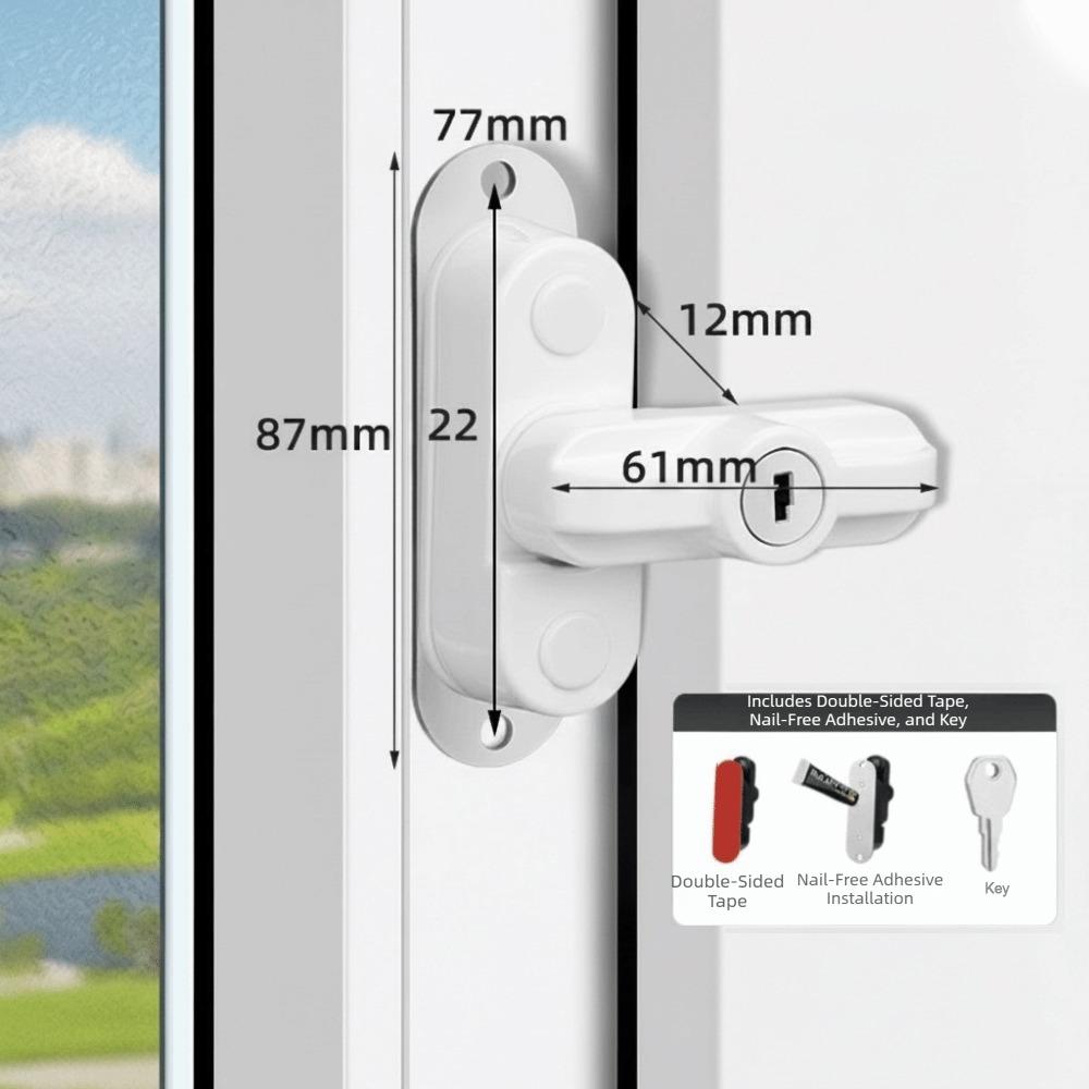 With Key Security Restrictor Lock Zinc Alloy Safety Locks Lock Buckle T-Lock  Home Security