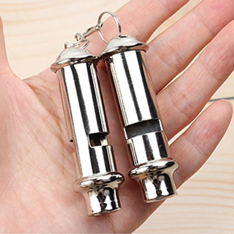 Metal Referee Whistle With Lanyard Neck Rope Cord Emergency Security Outdoortrainning Whistle 1Pc