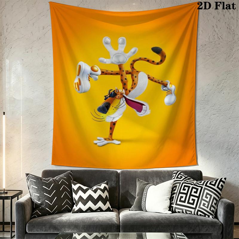 Chester Cheetah Wall Tapestry Aesthetic Wall Hanging Printed Fabric Blanket Decorative Tapestries for Bedroom Living Room Home Decor