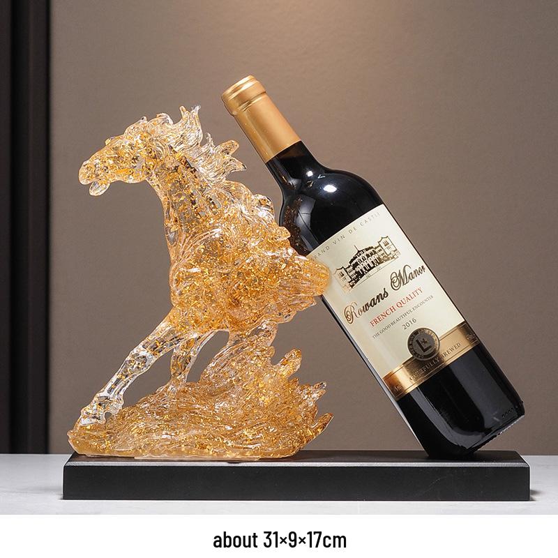 Modernes Hirsch Weinregal Ornament: Kreativer Flaschenhalter im leichten Luxus für Wohnzimmerdekoration
