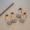 Spring/Summer New Korean Edition Girls' Half Sandals, Baby Girls' Bow Princess Shoes, Girls' Sparkling Dance Performance