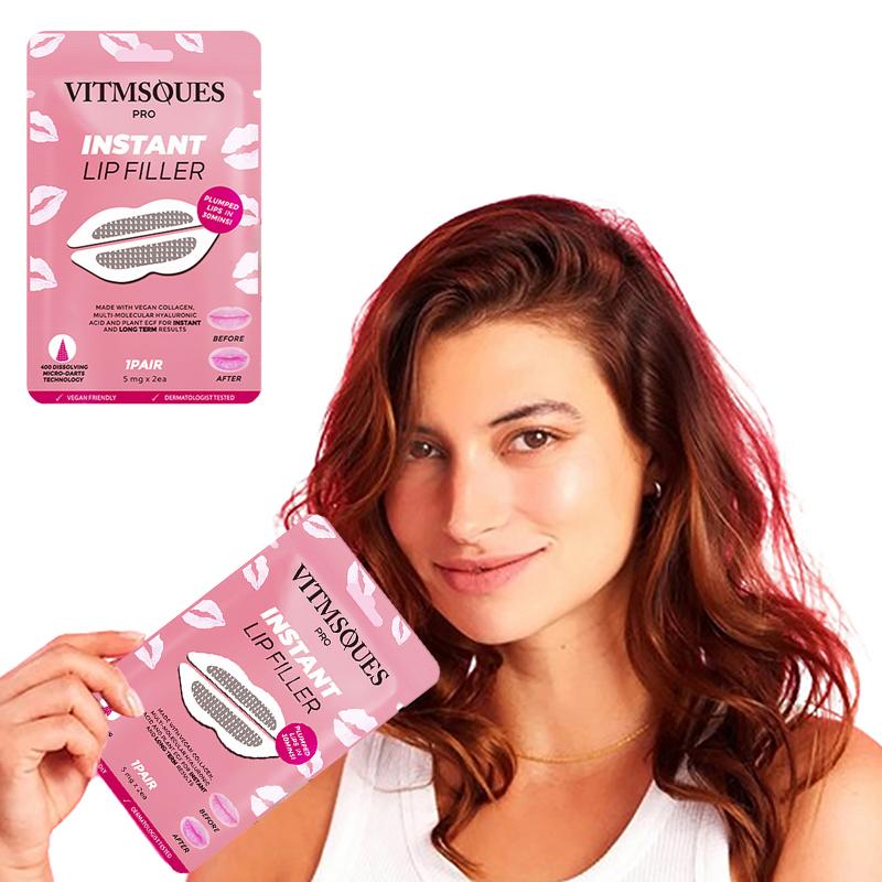 1 Pair Hyaluronic Acid Microneedle Lip Patches For Anti Wrinkle Smoothing Mouth Smile Lift Firm Lips Plump Lips Skin Care Patch