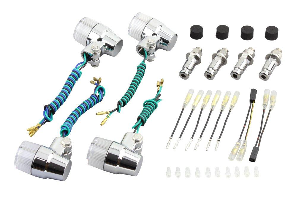 

POSH FAITH Комплект указателей поворота Superbike для и ZRX400II Хромированный Номер детали Сигналы мини-типа, Для конкретной модели ZEPHYR1100/RS ( 01~), ZEPHYR750/RS ( 01~ 03),