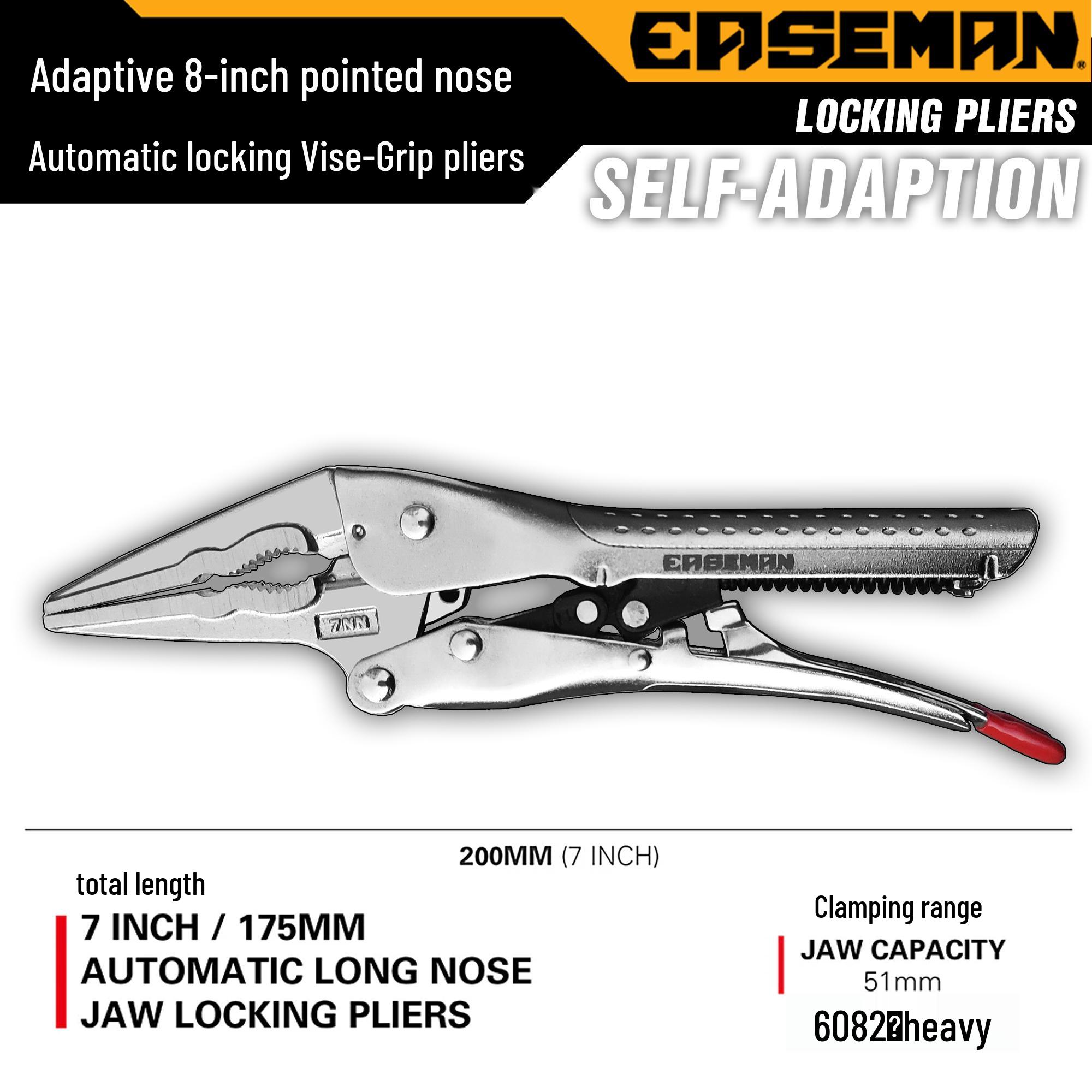Heavy-Duty Automatic C-Type Quick-Release Pliers with Self-Adjusting Round Mouth