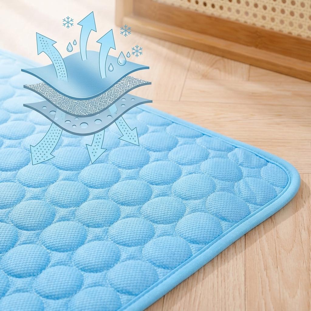 Summer Mat Cooling Pad Pet Cooling Pad Cooling Ice Pad Cat Dog Bed Mat Breathable Cool Mat Scratch-Resistant Sleeping Pad