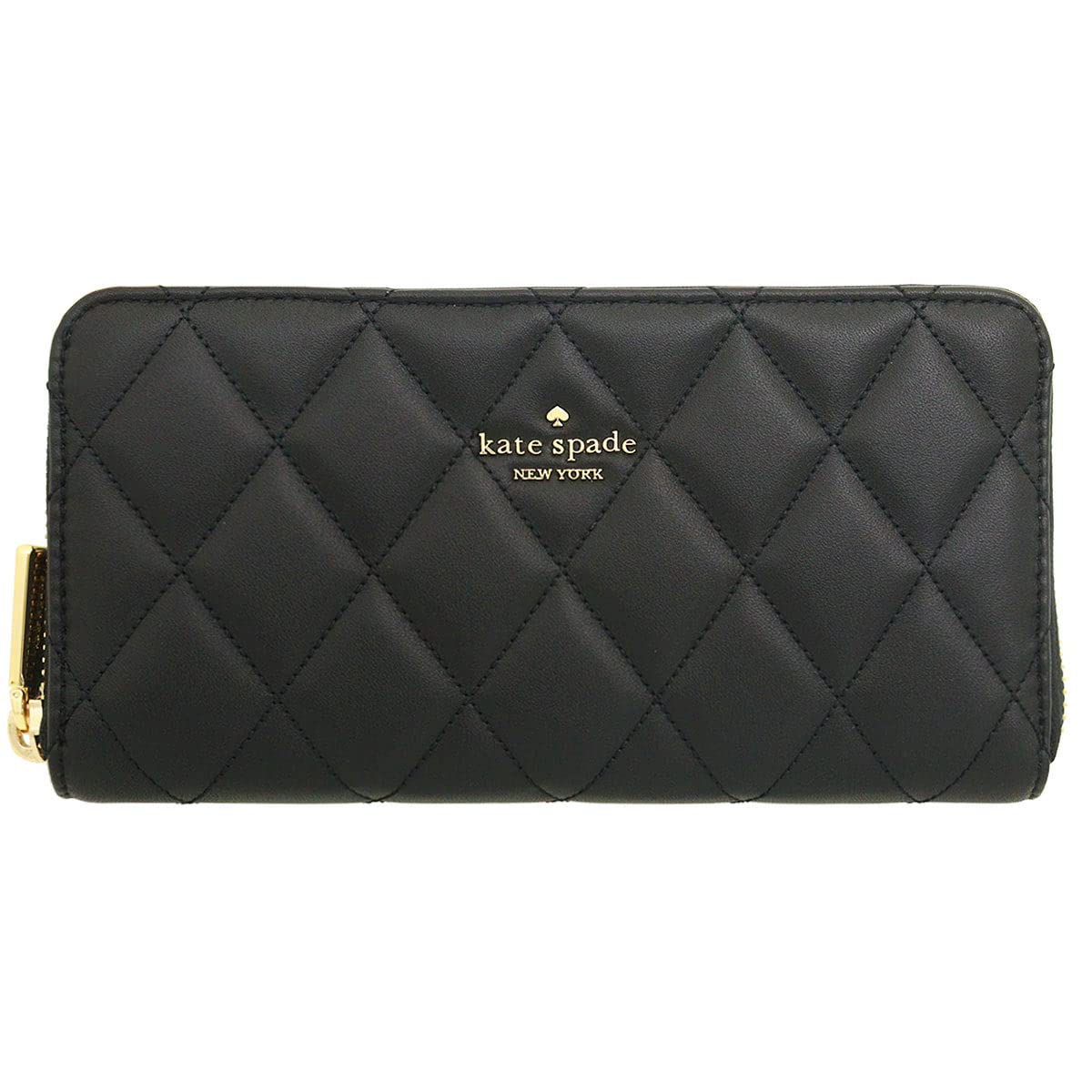 

Kate Spade Wallet KA590 Black Carry Smooth Quilted Leather Large Zip Around Continental Wallet [Kate Spade] (Long Wallet) Women s [Outlet Item]