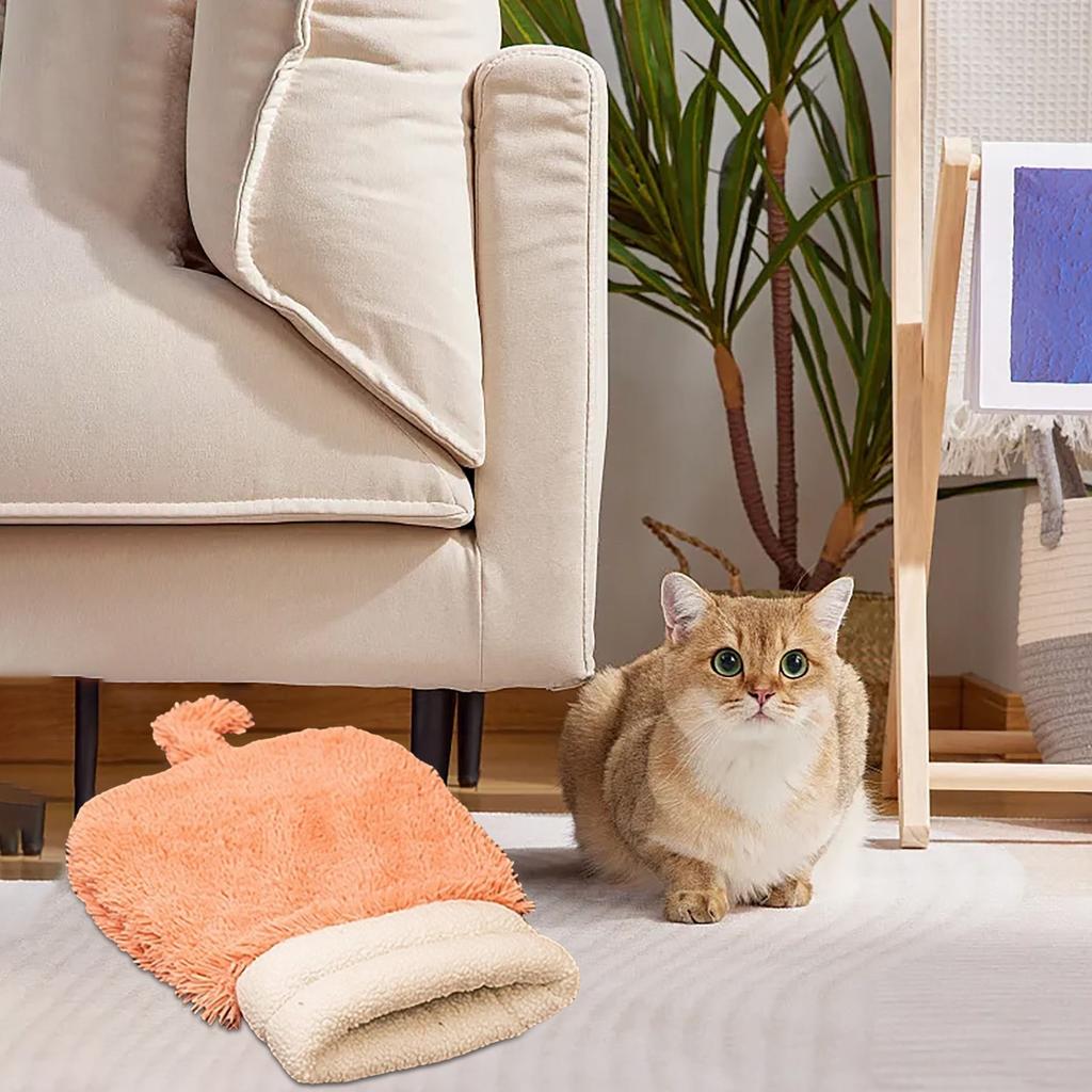 Cat Bed Cave Winter Cozy Cat Bed Cave Comfortable Pet Snuggle Sack Cat Bed Cave Sleeping Bag Self-Warming Burrow Cat Bed