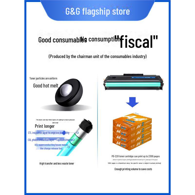 Bentu PD-228 Toner için Kolay Toz Dolum Yükseltmesi: P2518NW, M6518NW, M6568 Lazer Yazıcılarla Uyumlu