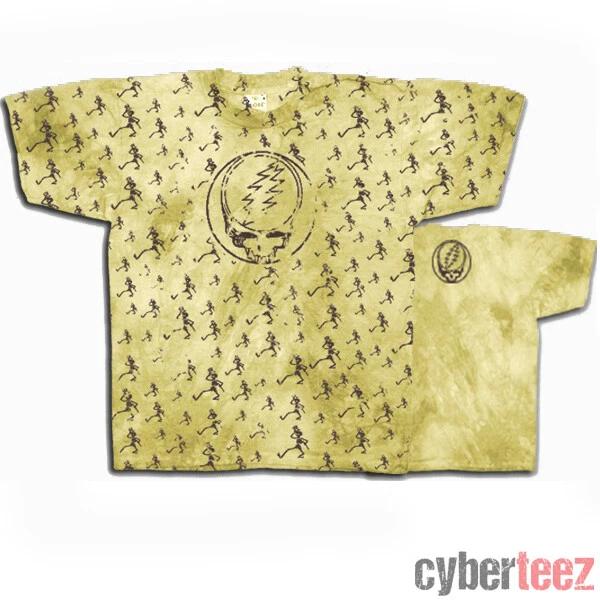 GRATEFUL DEAD T-Shirt Skeletons All Over Brand New L