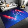 Neon Pixel VR Figure Rug Cool Sci-Fi Style Floor Mat for Table Chair Sofa Suitable for Bedroom Game Room Kids' Room