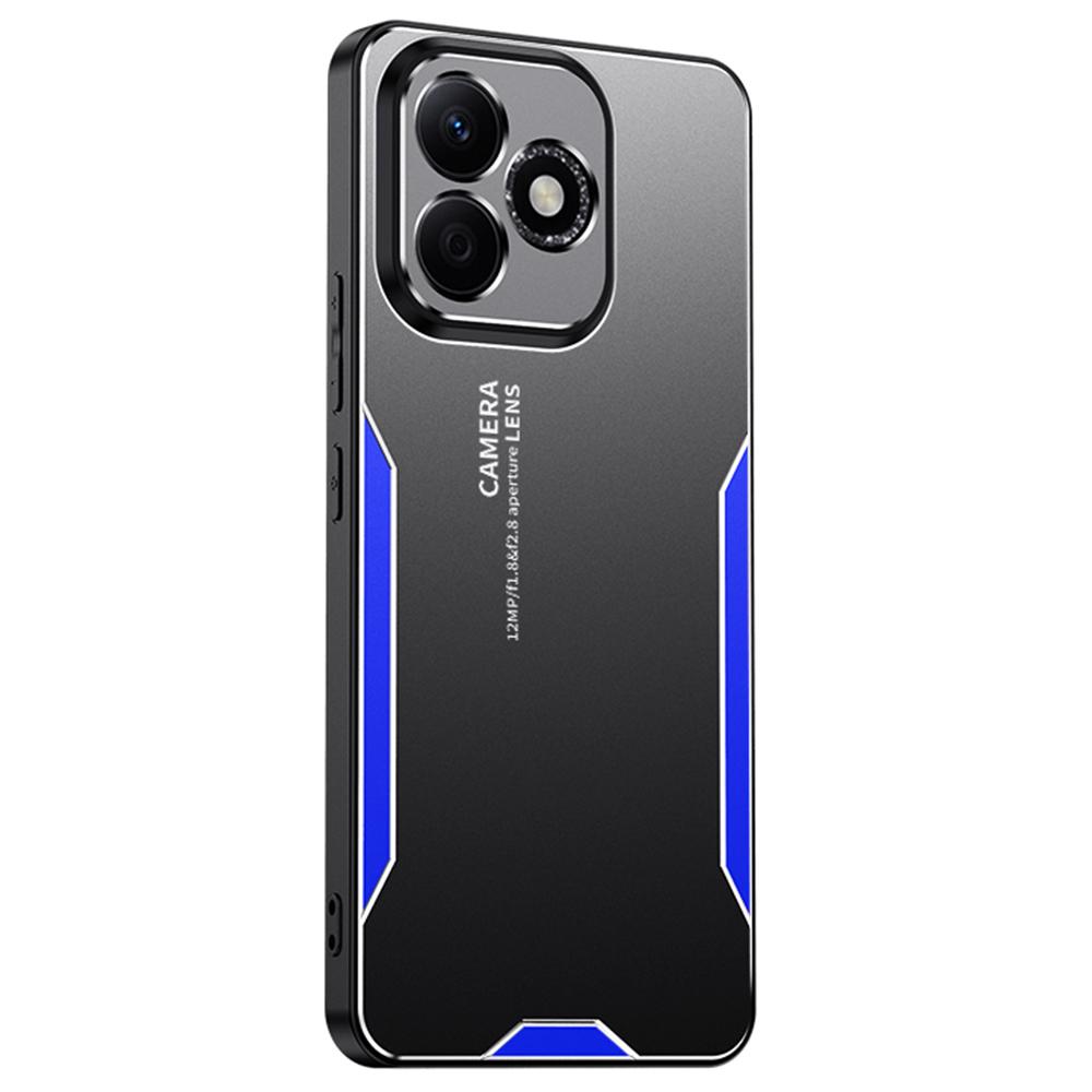 

For Honor X60i 5G Phone Case Aluminium Alloy TPU PC Back Cover Blue