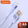 2.4A Fast Charging Cable USB A To Micro USB, Aluminum Alloy Shell Android Charger Cord for Huawei Samsung