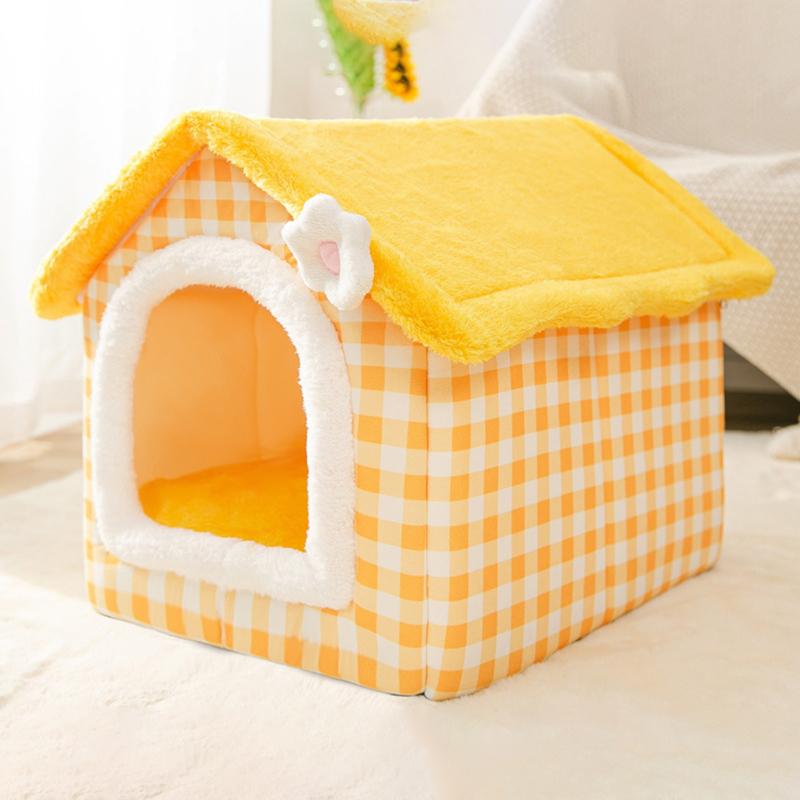 Pet Sleep House Removable Washable Warm Cave Hideout House Indoor Tent Huts For Pet Kittens Puppy