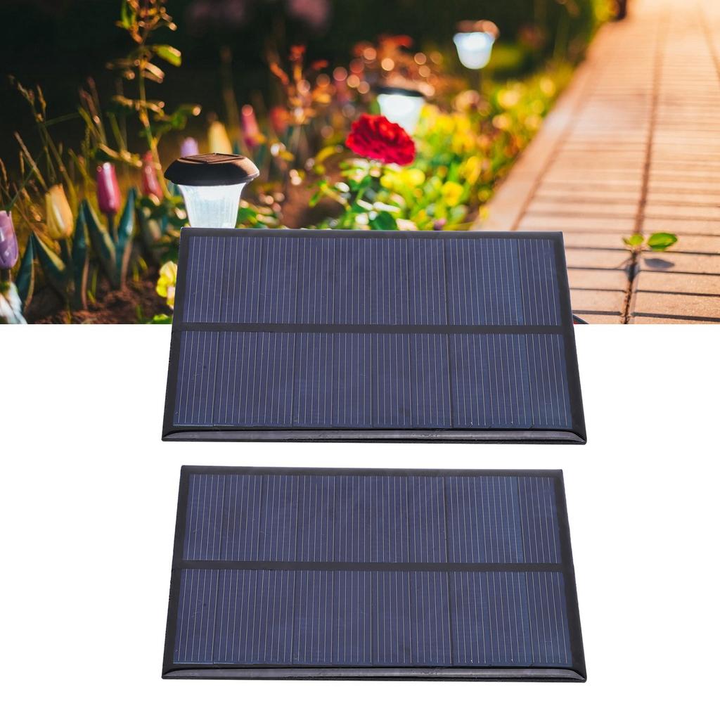 2Pcs Mini Solar Panel Epoxy Power Module Battery Polysilicon Industrial Supplies 5V 500MA