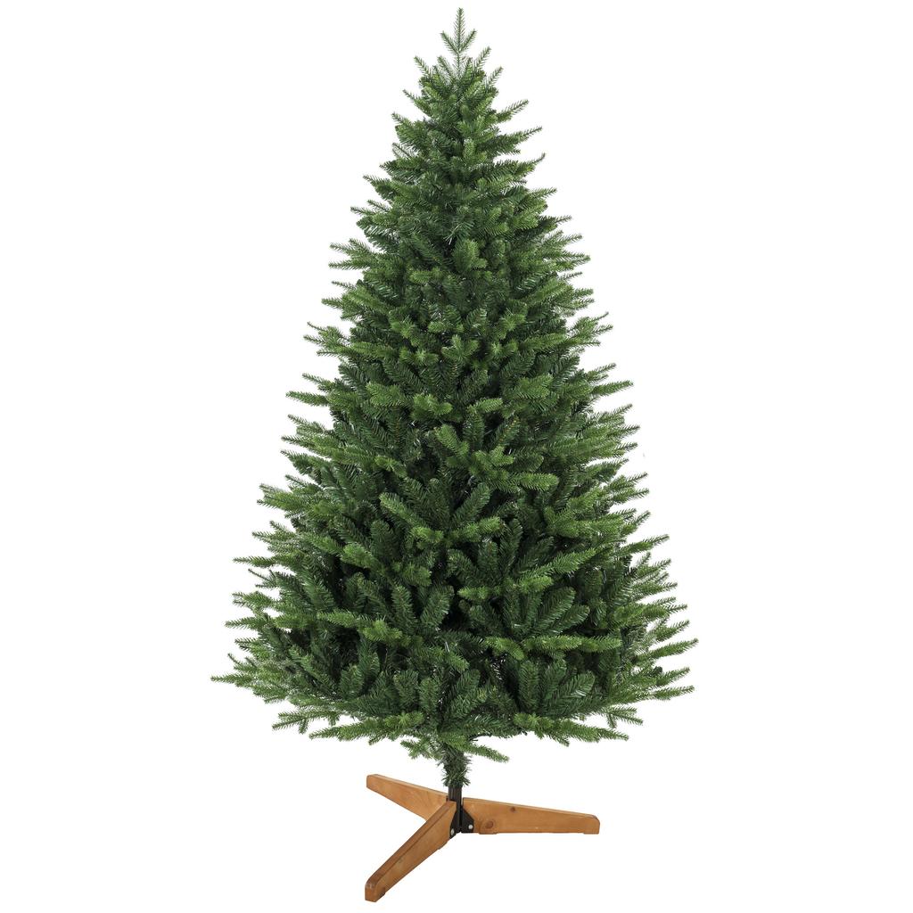 Artificial Christmas Tree 180 Cm with Pinewood Stand, Nordic Fir with Folding System, 889 Branch Tips, Green