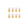 Summer Orange Gradient False Nails: Wearable & Removable Manicure Stickers