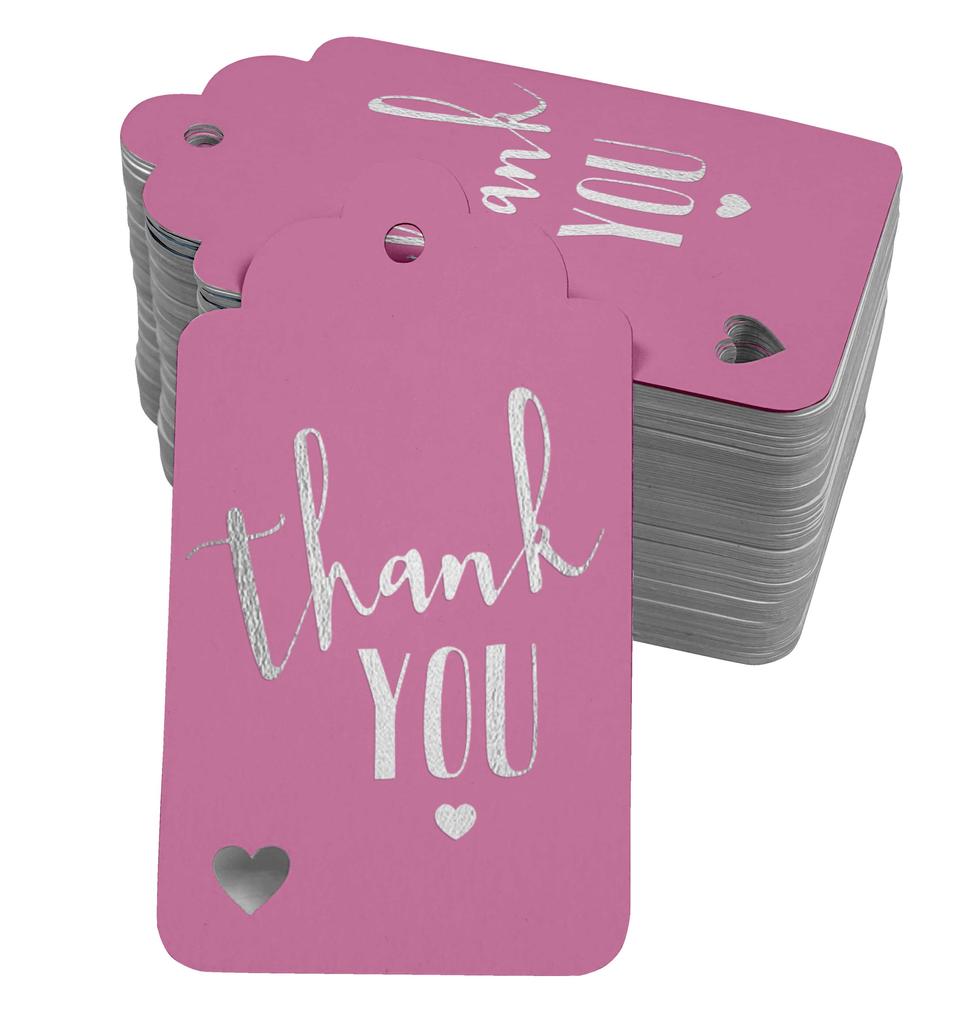 Inkdotpot ThankYou Bridal Shower-Baby Shower-Retirement-Wedding-Birthday Bottle Tag Real Gold Foil Favor Hang Tags Pack Of