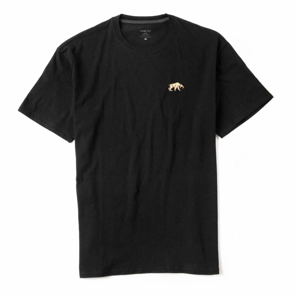 

Habitat Skateboards Mens T-Shirt Saber Tooth Embroidered Black L